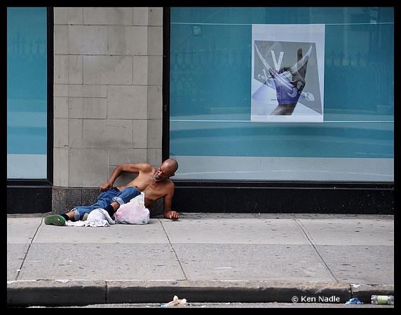 Man across from church
