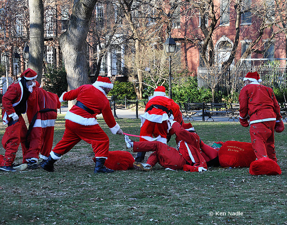 Santa fight
