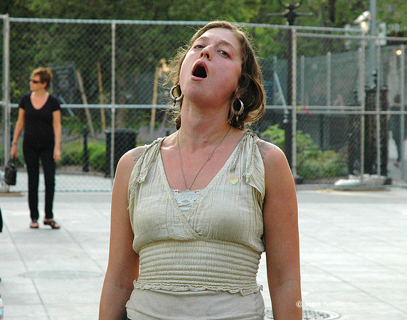 Singer Erika Lewis in Washington Square Park