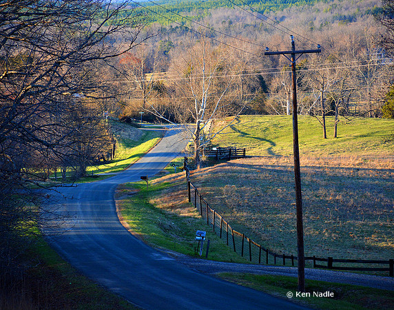 Woodland Church Rd in the afternoon