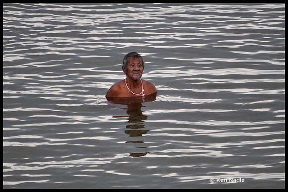 80 year old man in Lake Nicaragua - Ometepe